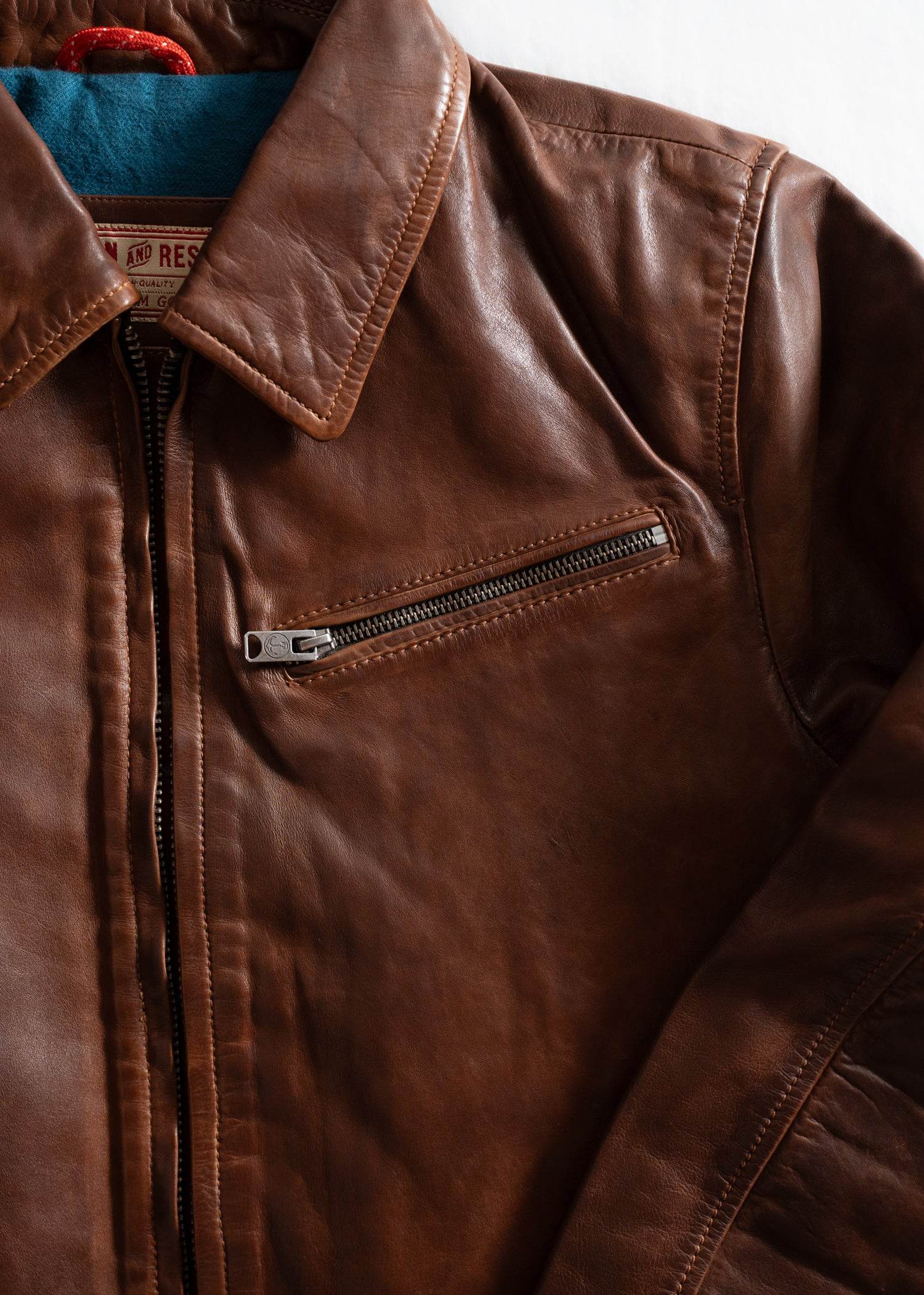 Gambler Cow Leather Jacket - Image 4