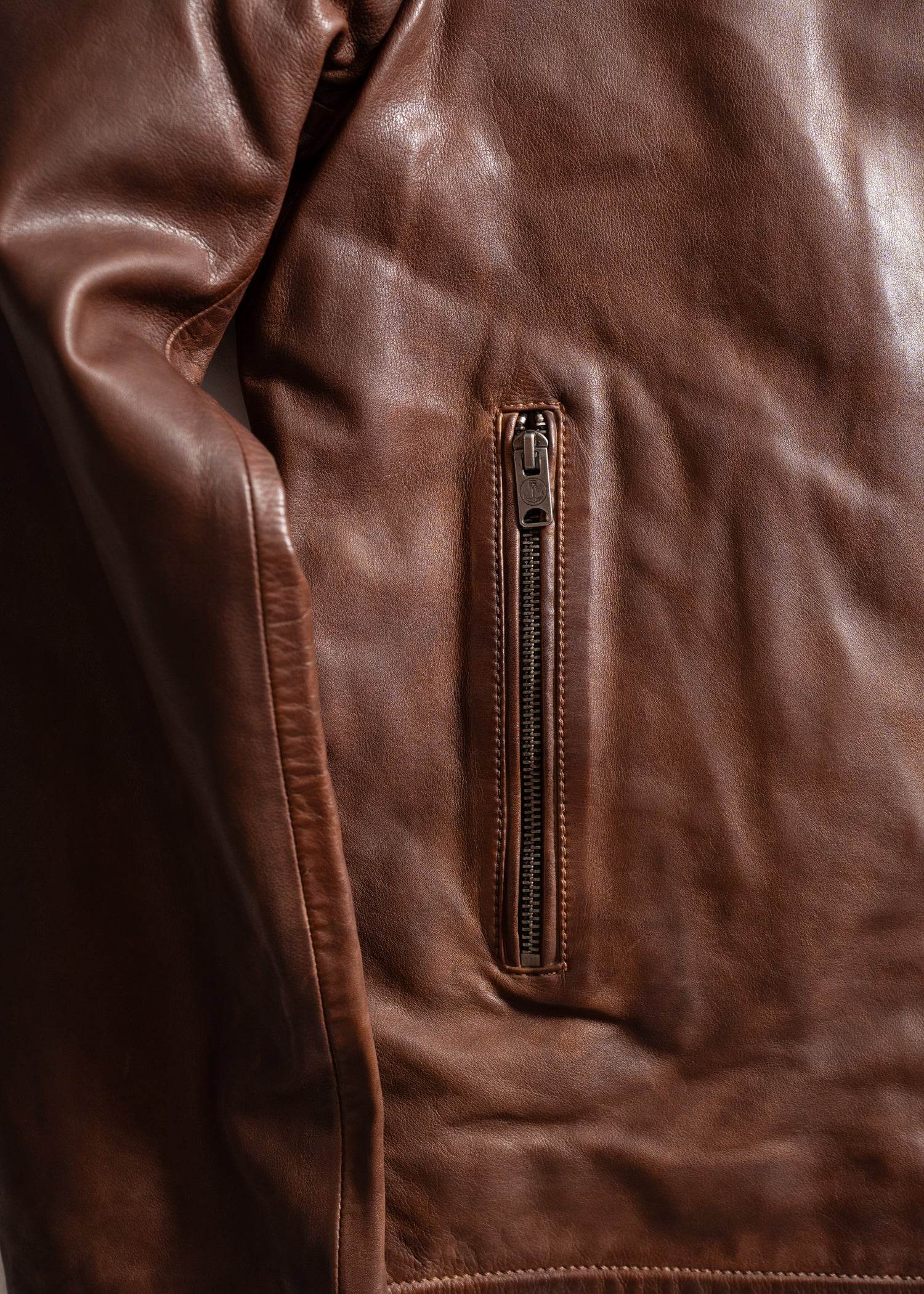 Gambler Cow Leather Jacket - Image 5