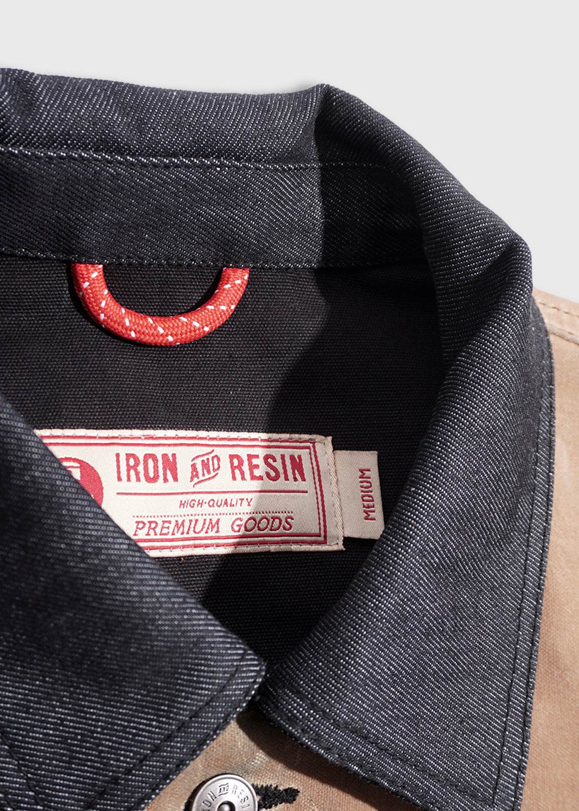 Rambler Jacket Waxed Brown/Denim - Image 3