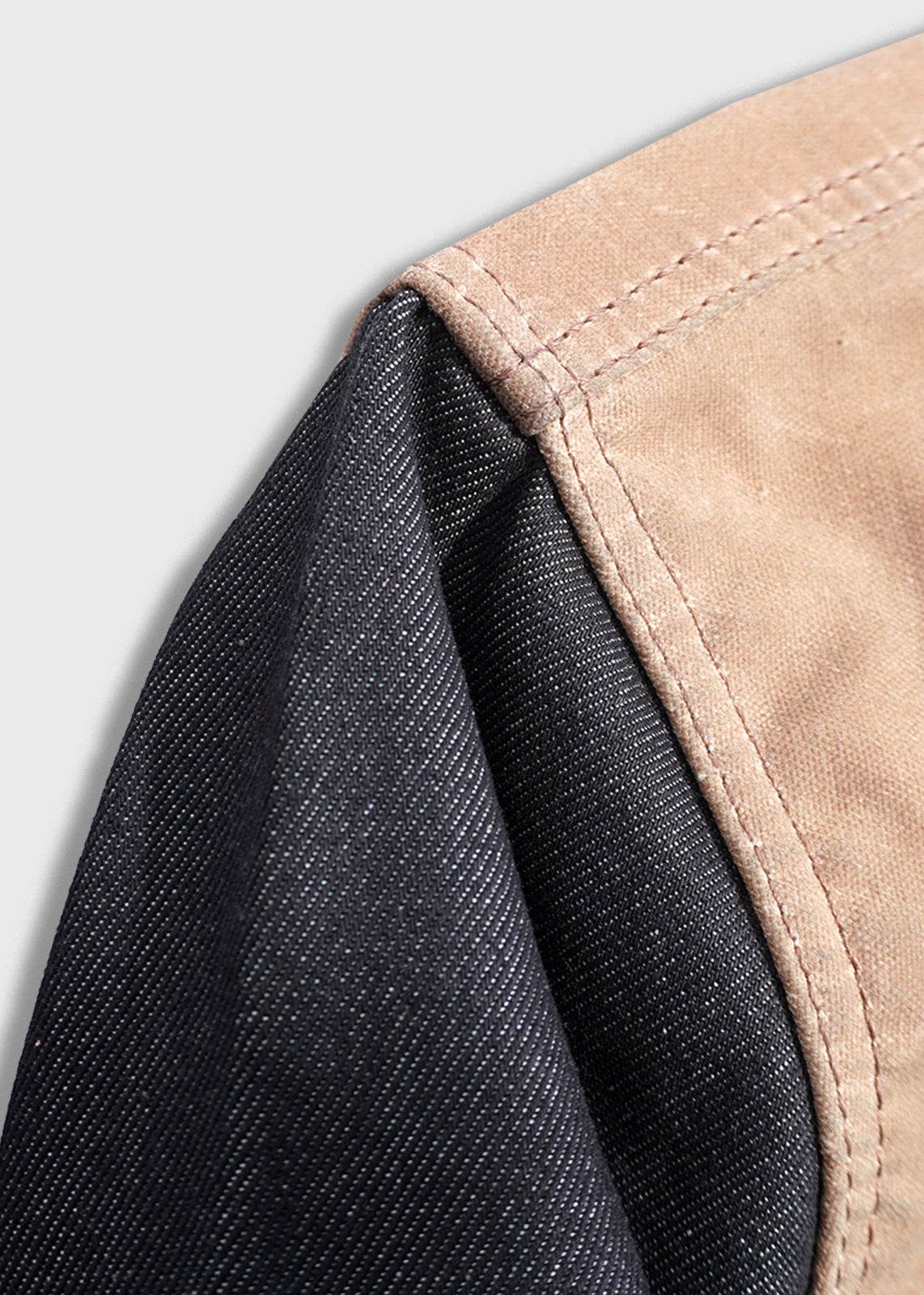 Rambler Jacket Waxed Brown/Denim - Image 5