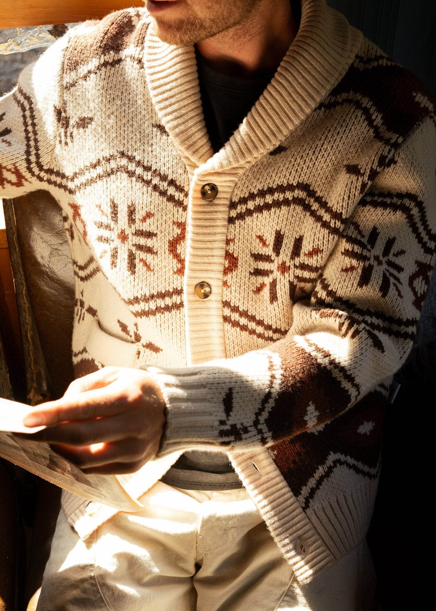 Wincha Shawl Collar Sweater - Image 5